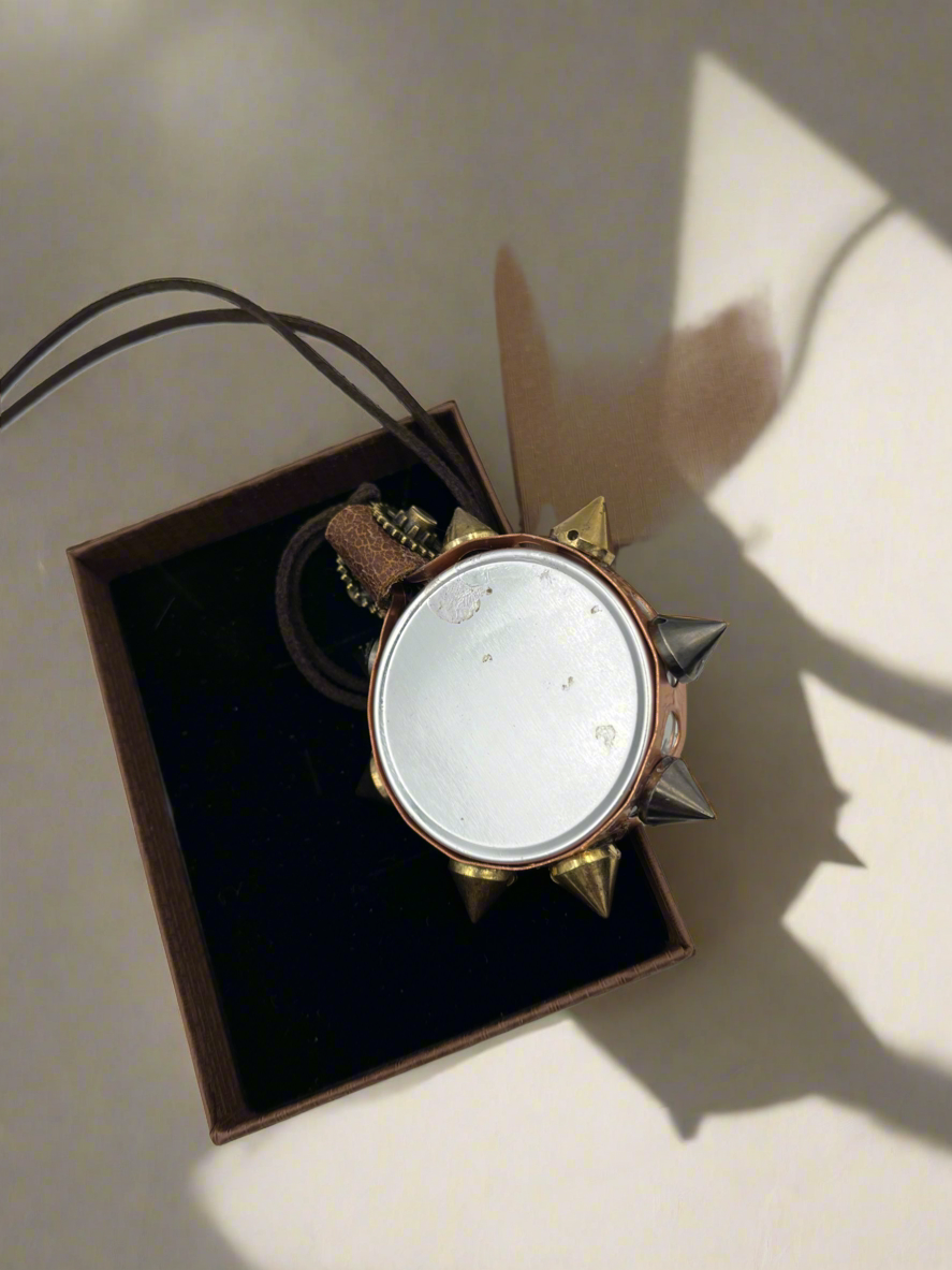 Steampunk Cyberpunk Dystopian style compass