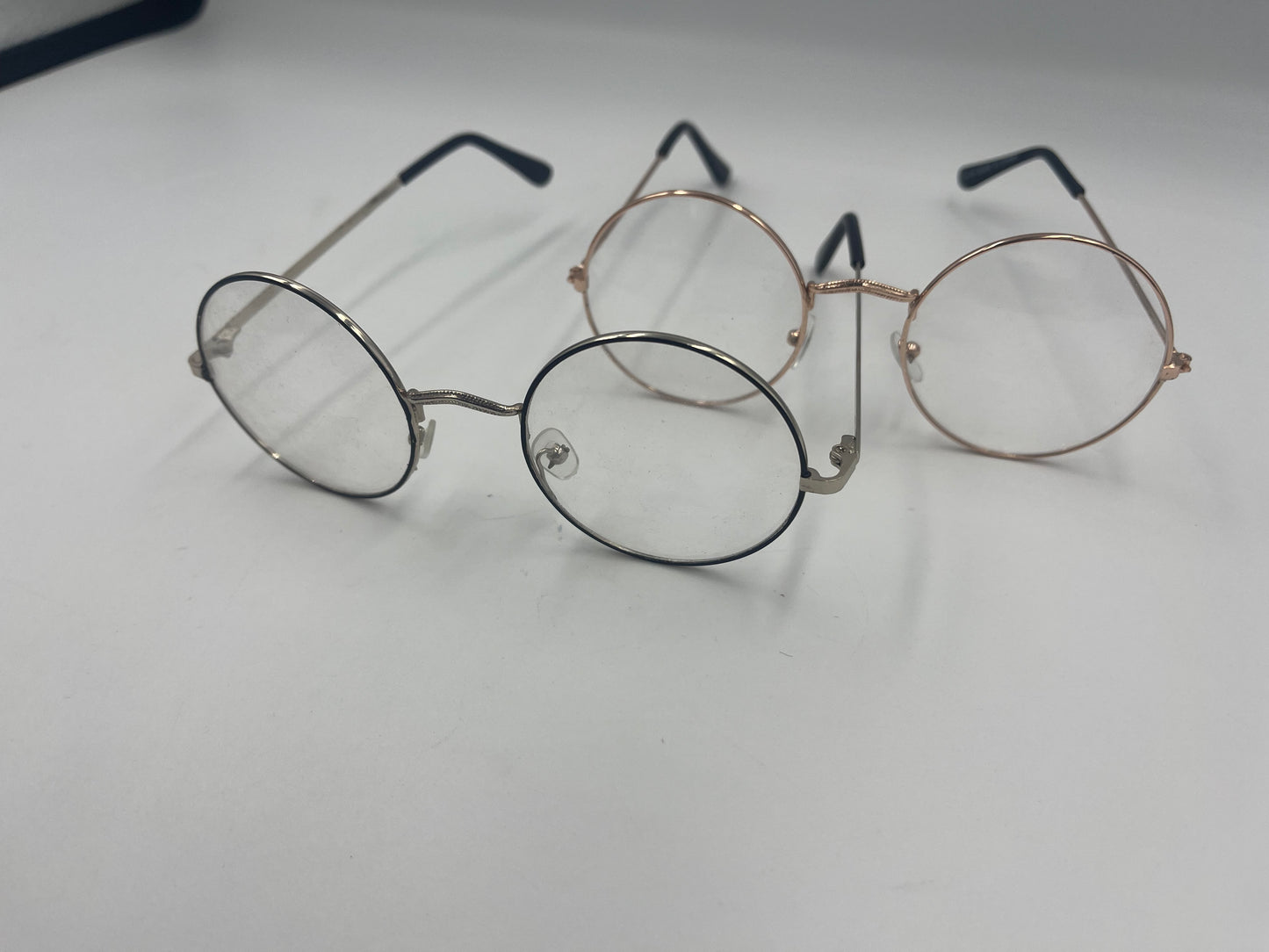 Clear Vintage Glasses With Round Lenses - Steampunkgearsa