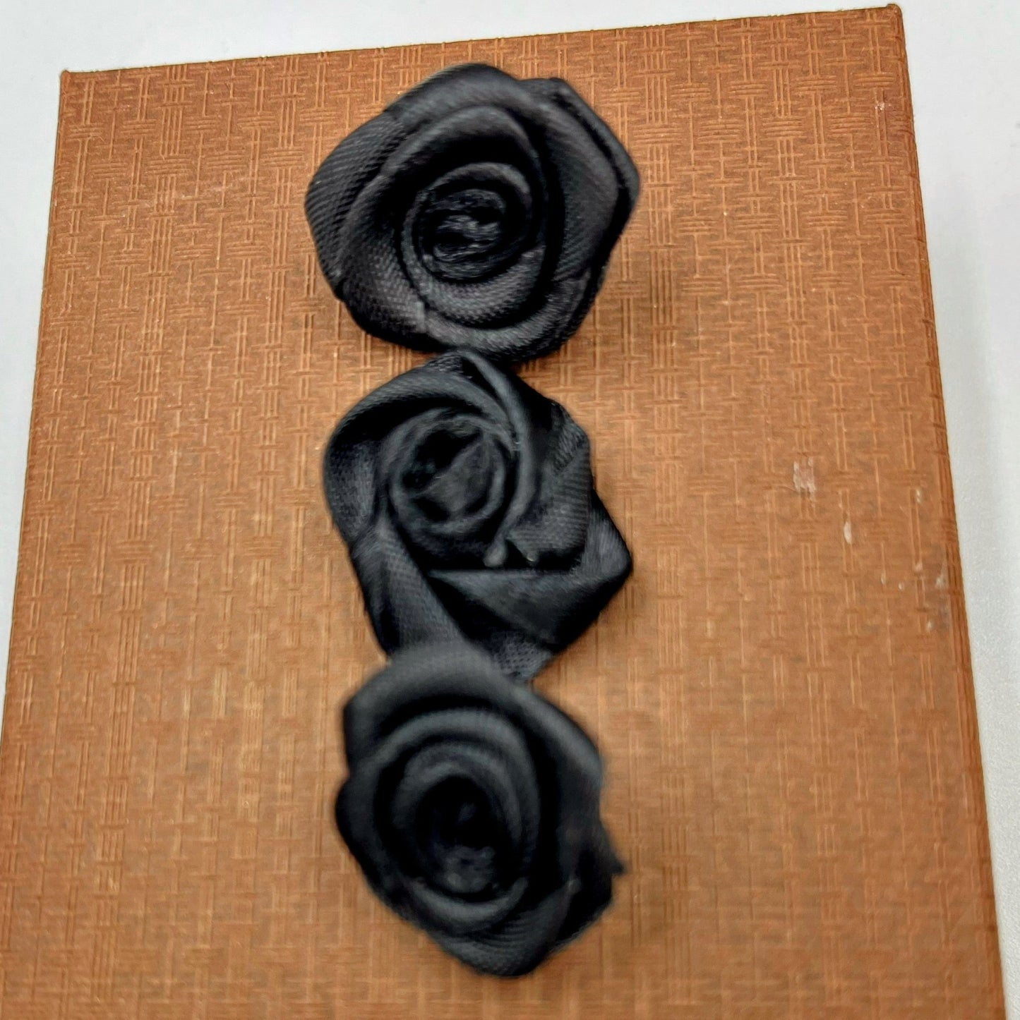 Set of 30 mini black roses for Victorian and steampunk craft