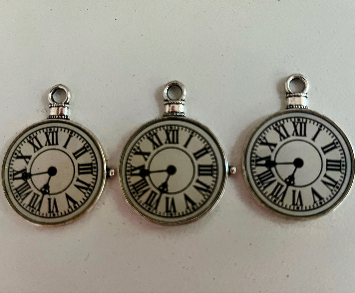 3 Vintage Watch Charms, 28mm - Steampunkgearsa