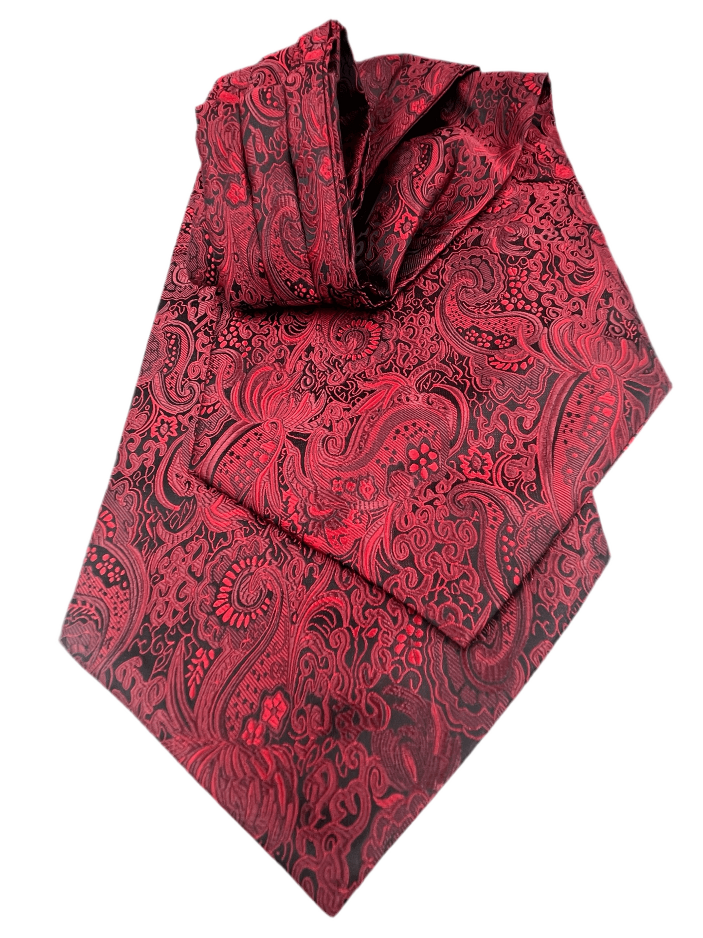 Steampunk Dark Red Paisley Cravats Ascot Ties - Steampunkgearsa