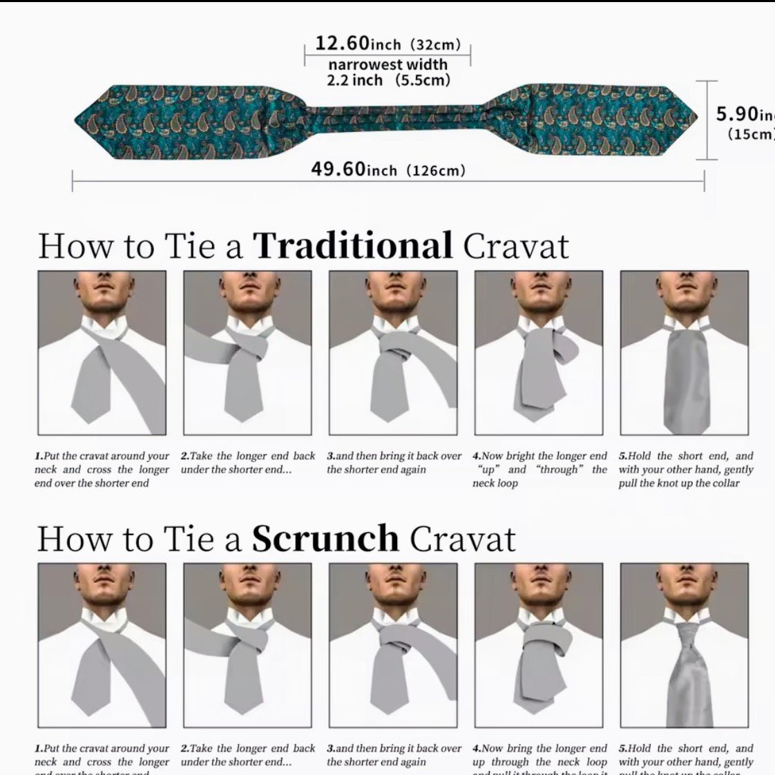 How to tie Mens ascot ties cravats -steampunkgear