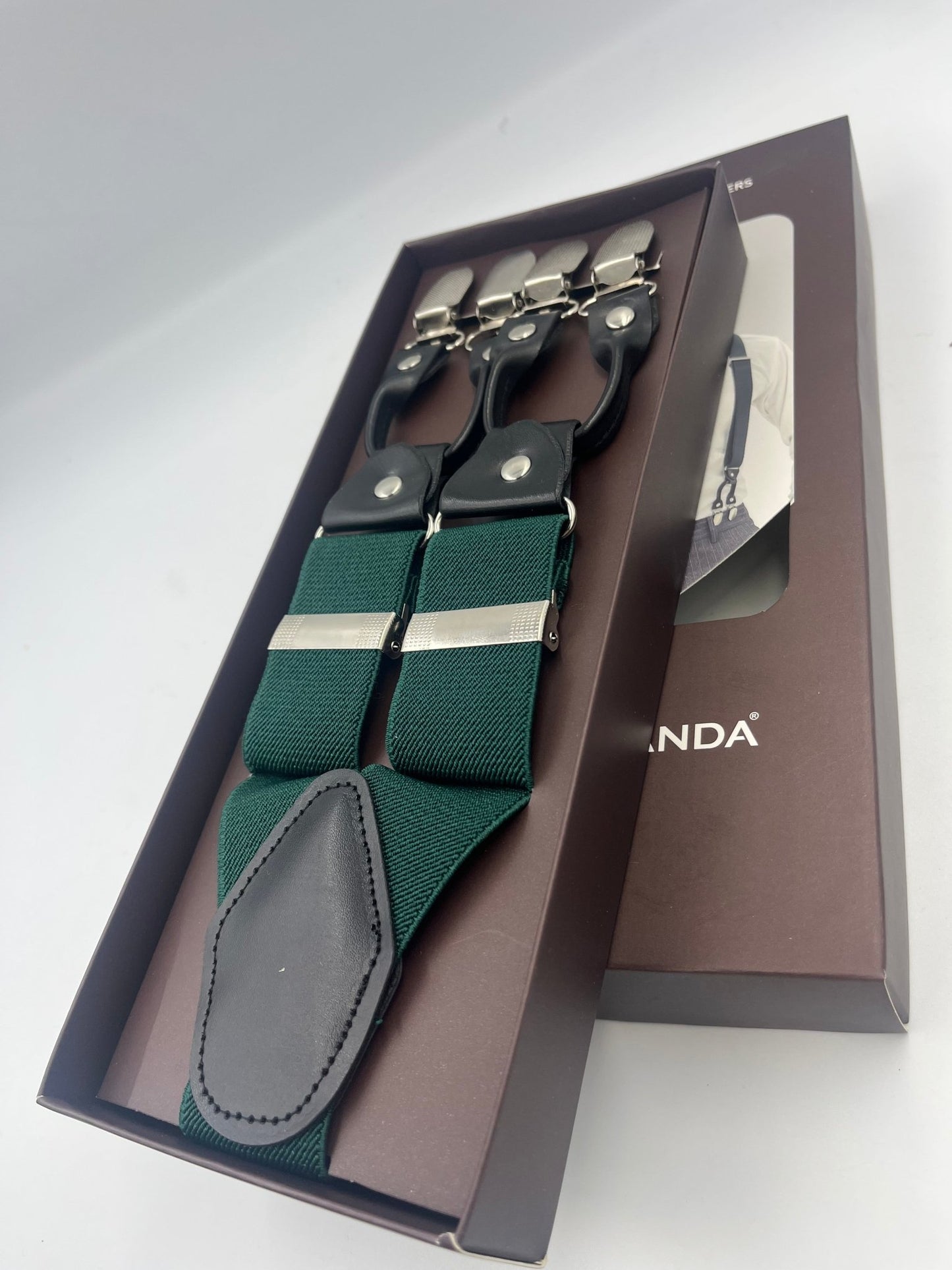 Bottle Green Heavy Duty suspenders For Men, Premium Classical Style