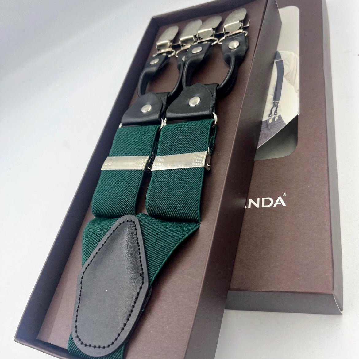 Bottle Green Heavy Duty suspenders For Men, Premium Classical Style