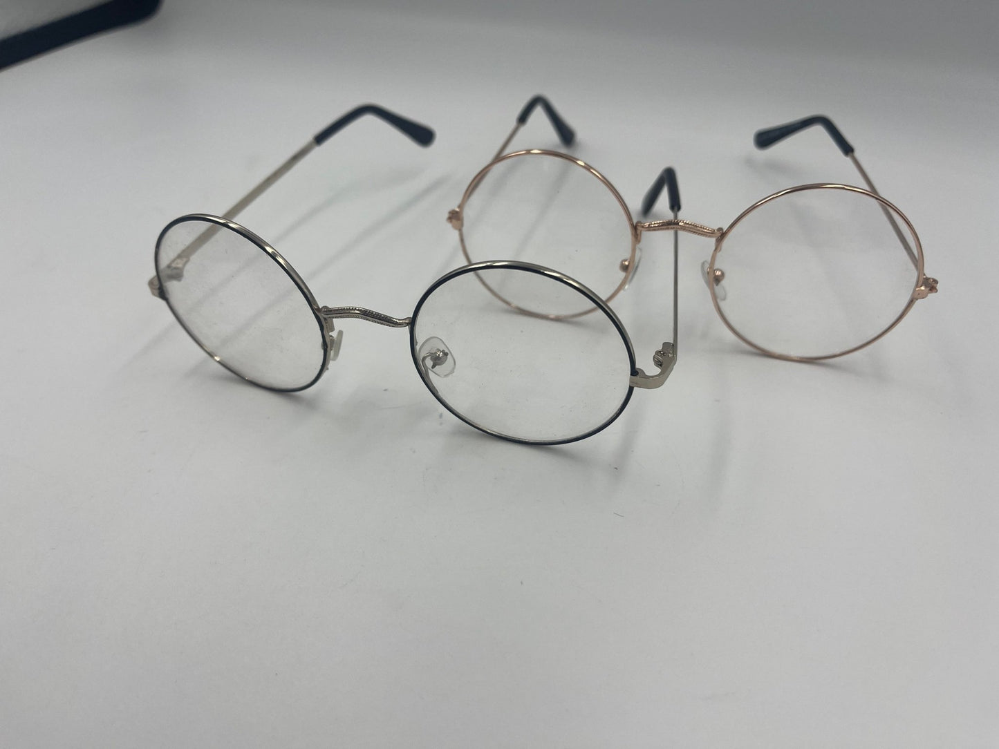 Clear Vintage Glasses With Round Lenses - Steampunkgearsa