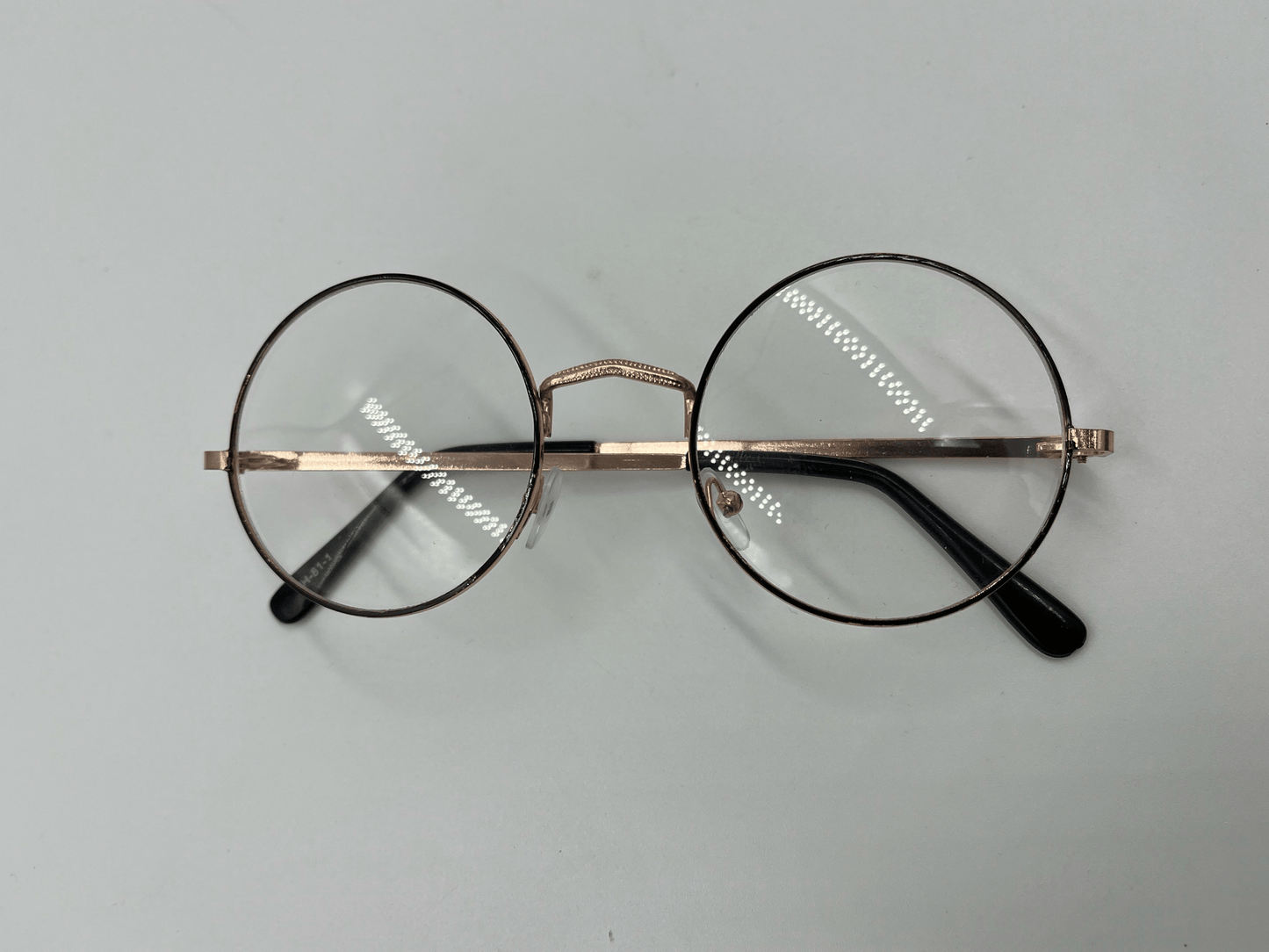 Clear Vintage Glasses With Round Lenses - Steampunkgearsa