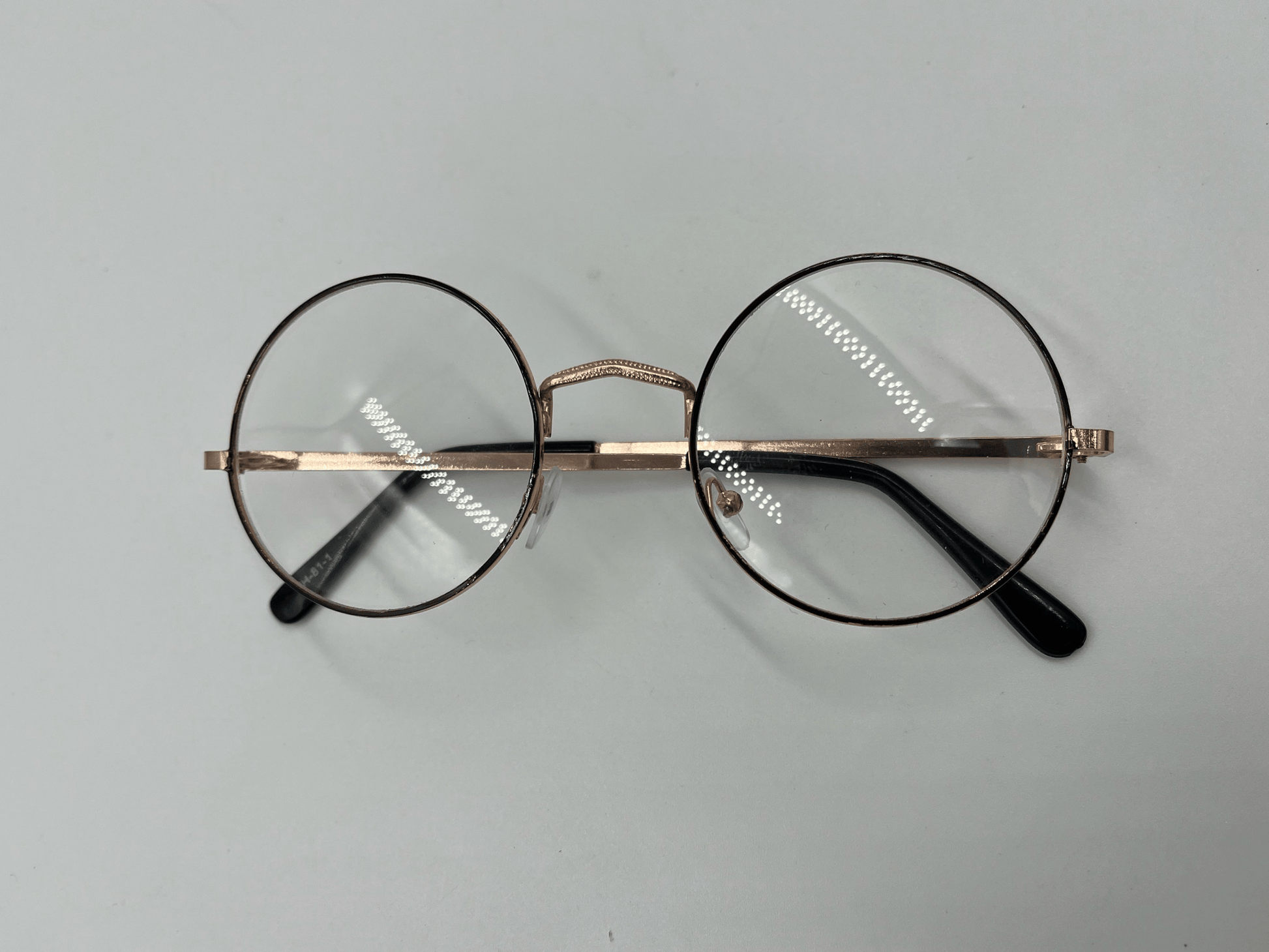 Clear Vintage Glasses With Round Lenses - Steampunkgearsa