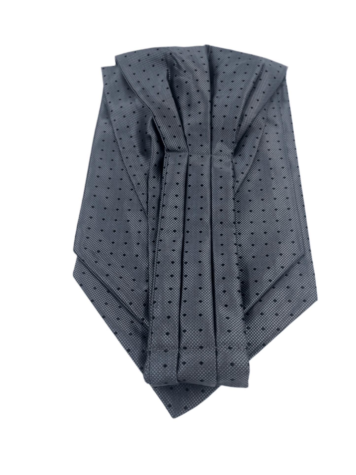 Mens Premium Cravats, grey With black Dots. Ascot Tie. - Steampunkgearsa