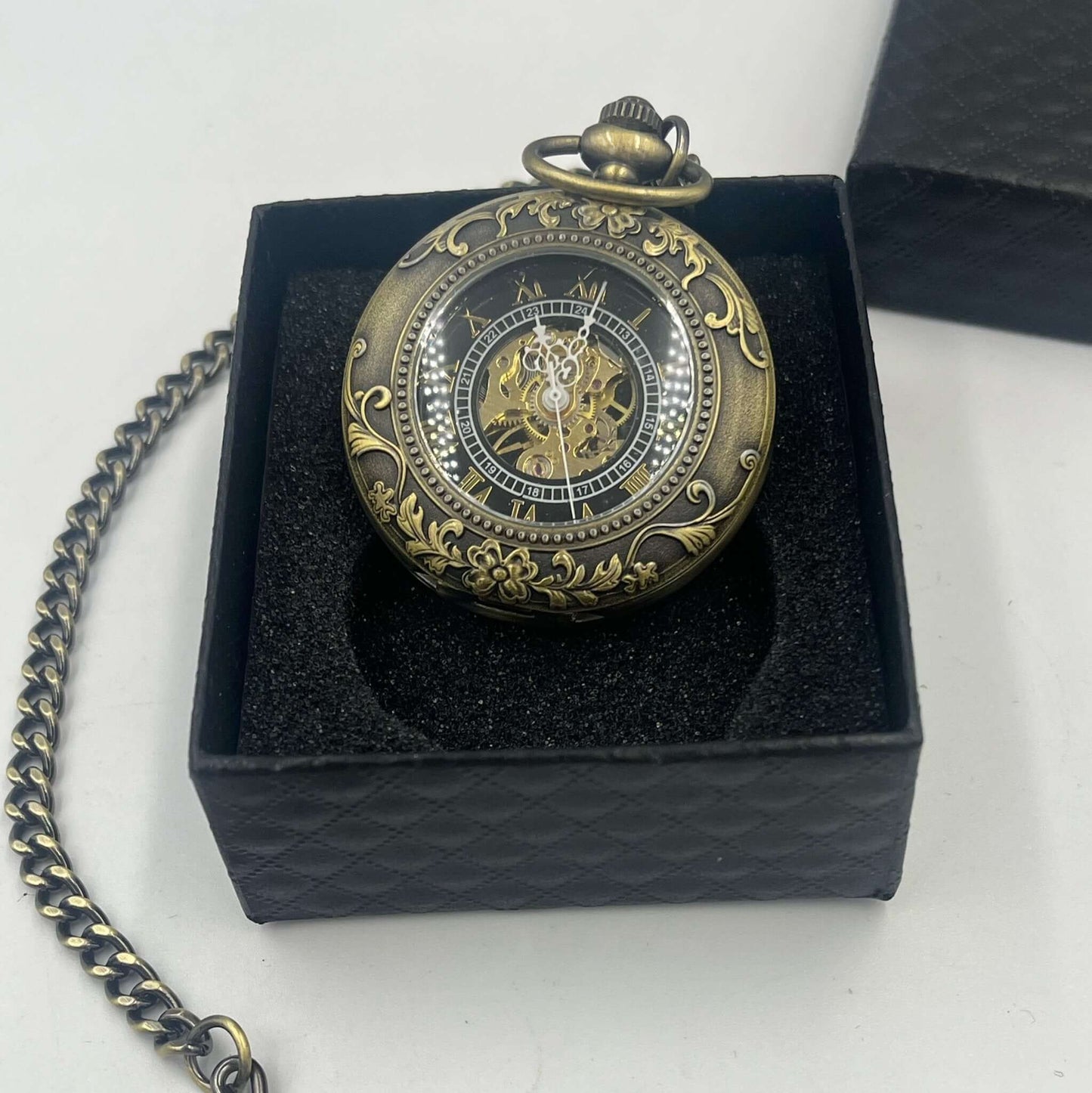 Steampunk luxurious mechanical pocket watch for men