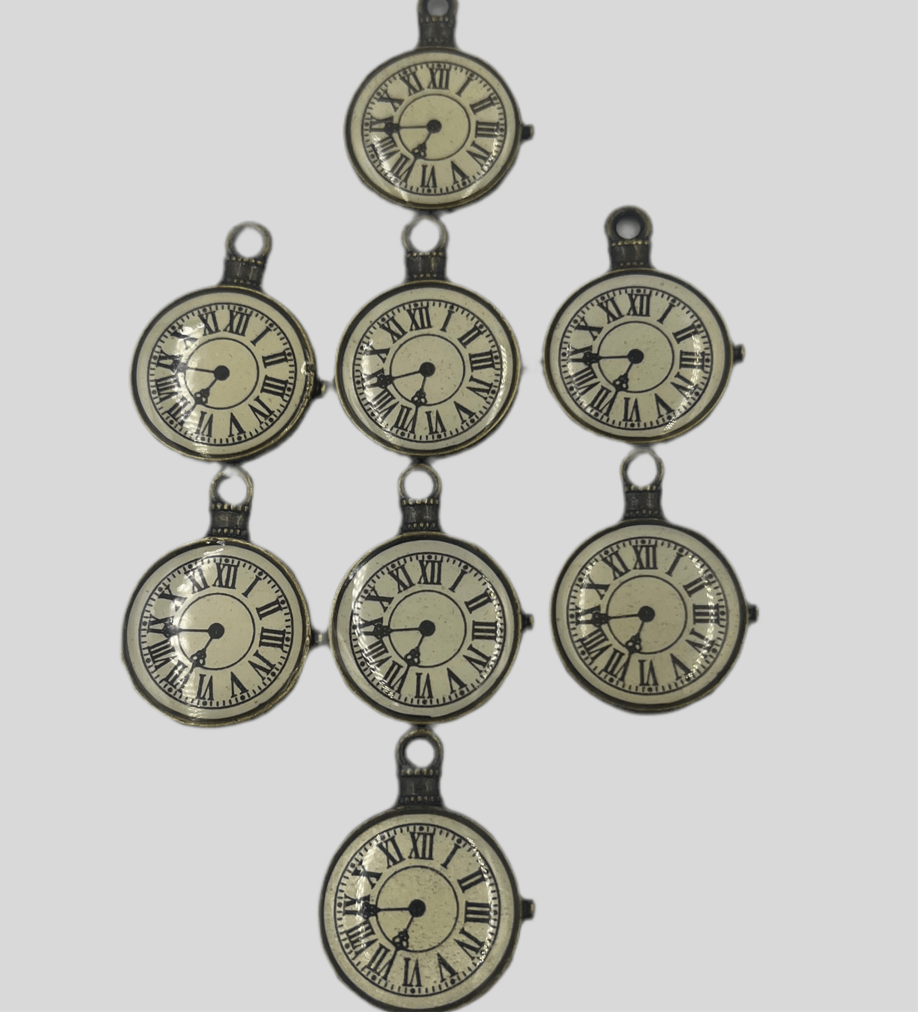 set of Vintage steampunk watch charms  for cosplay