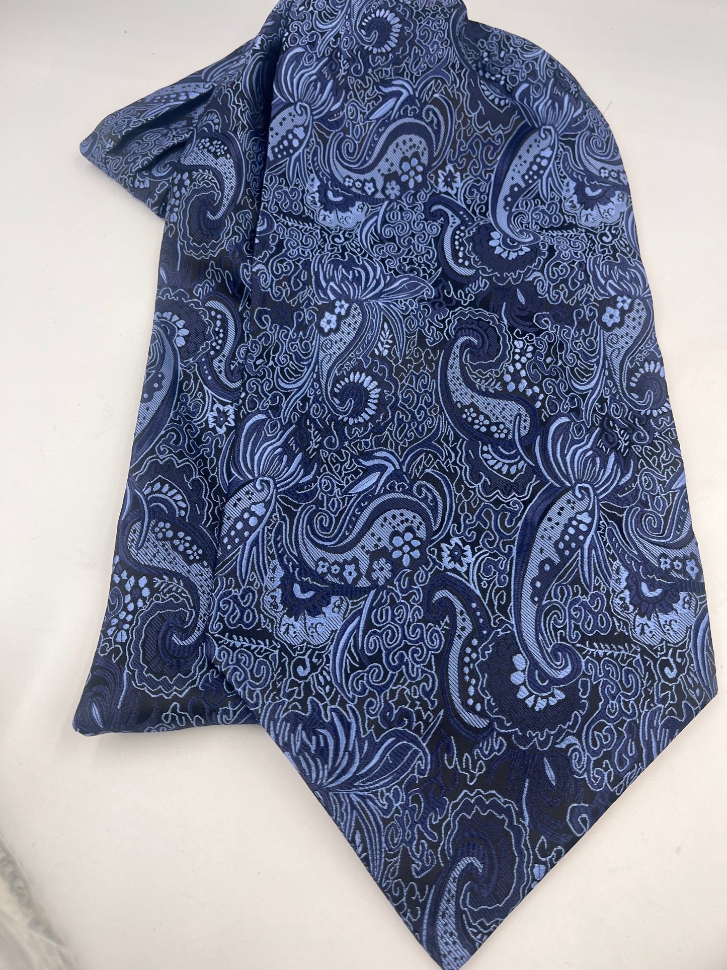 Steampunk Blue-Black Paisley Cravat