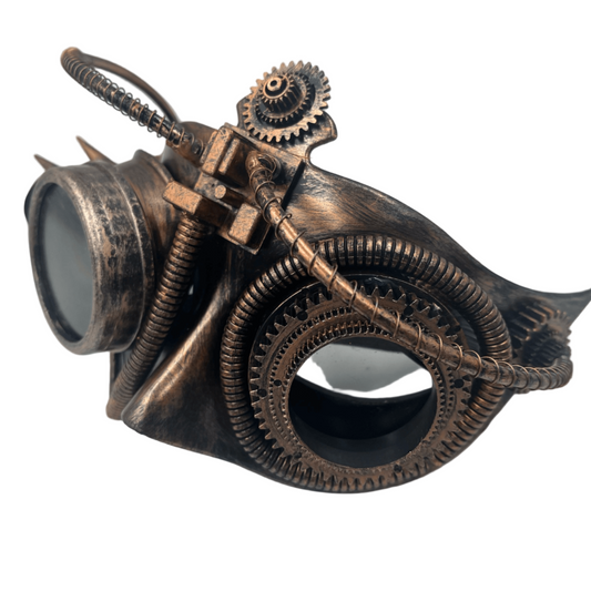 Steampunk Goggles And Mask Combo, Copper Style - Steampunkgearsa