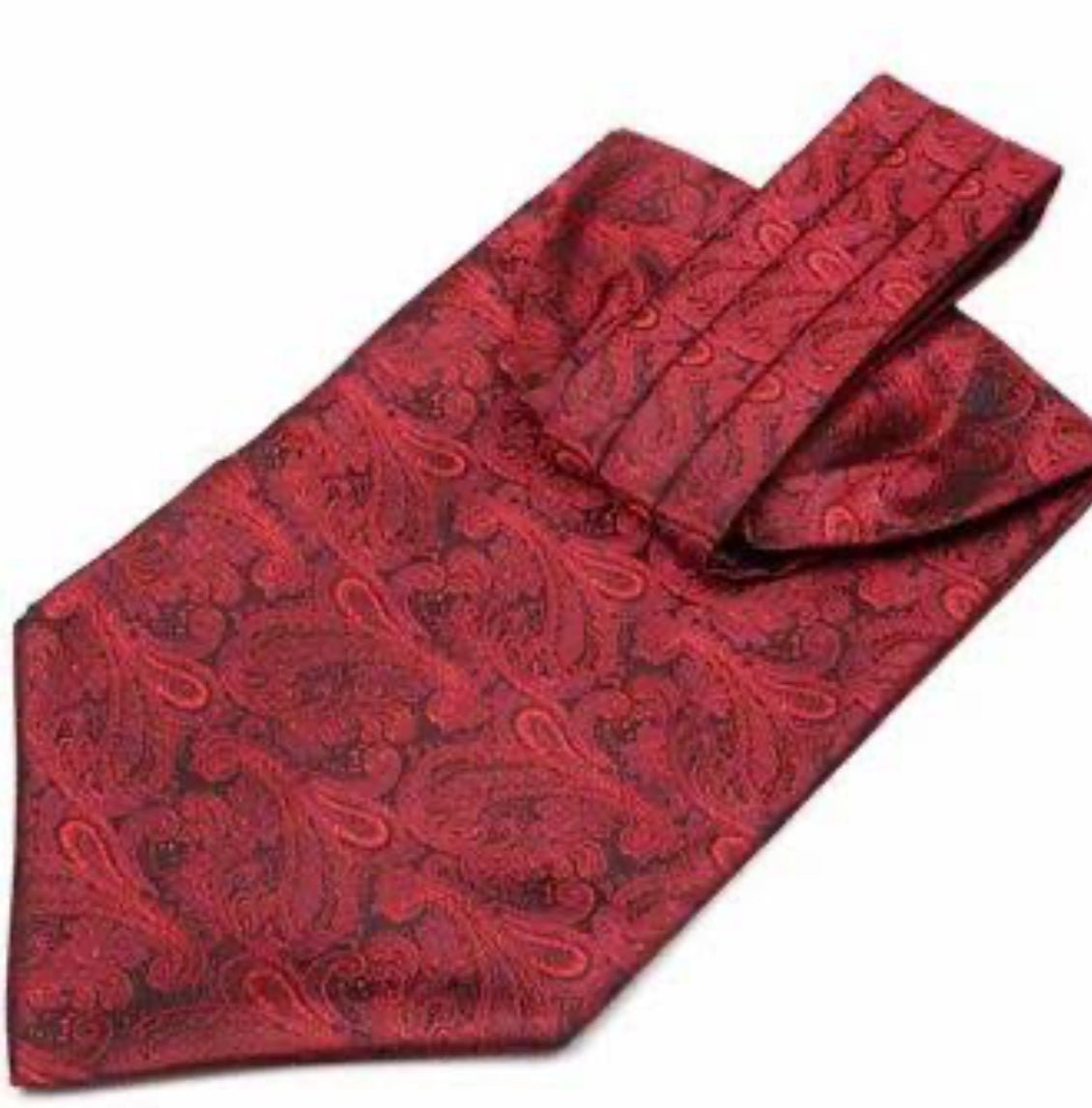 Maroon and black luxurious cravat ascot for formal events