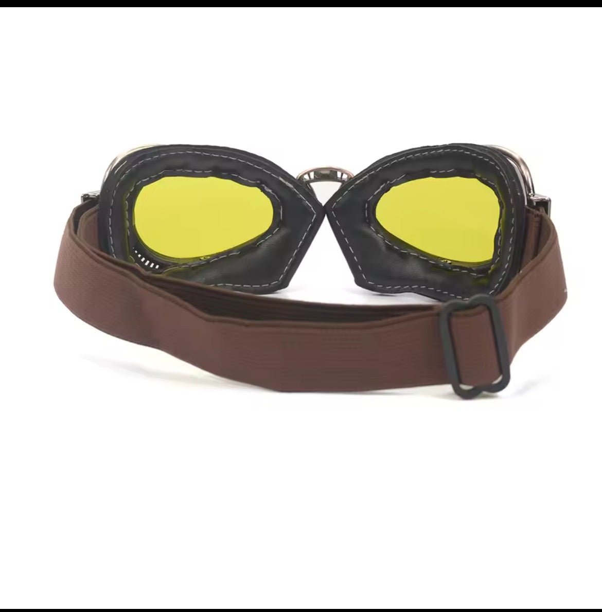 Steampunk Pilot Retro Goggles, Premium yellow lenses