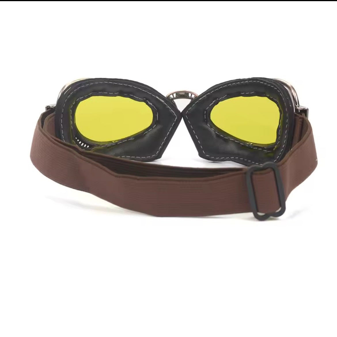 Steampunk Pilot Retro Goggles, Premium yellow lenses