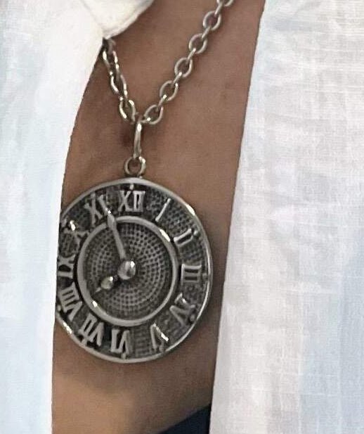 Stainless steel steanpunk clock pendant best quality steampunkgear