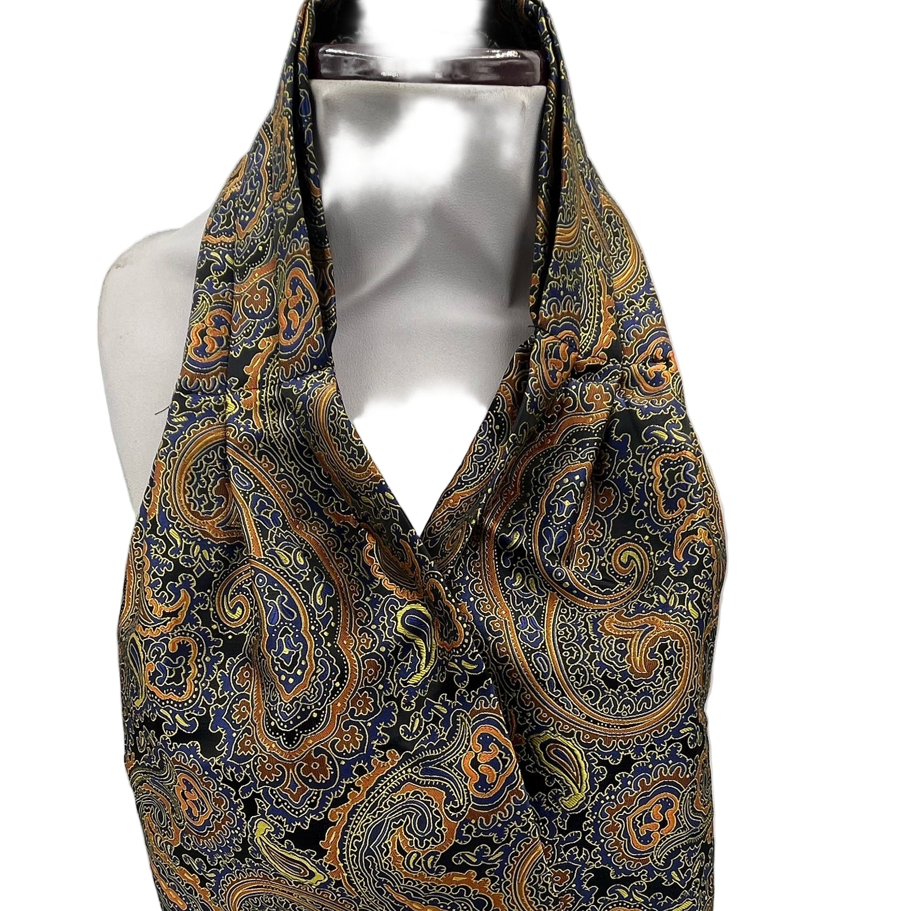 Mens paisley patterned cravat ascot tie-Steampunkgear