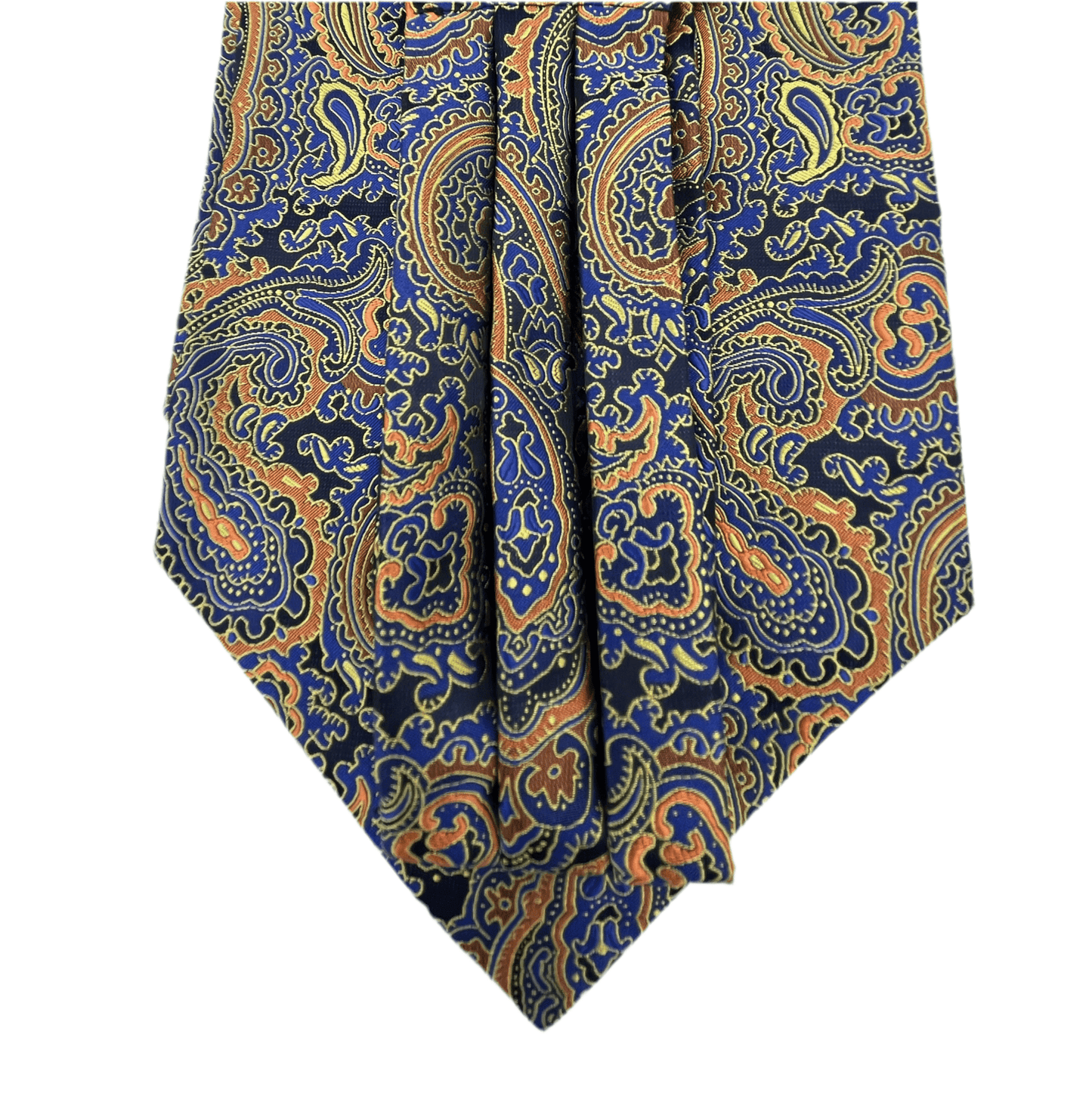 Steampunk Vintage Paisley Orange Blue Cravat