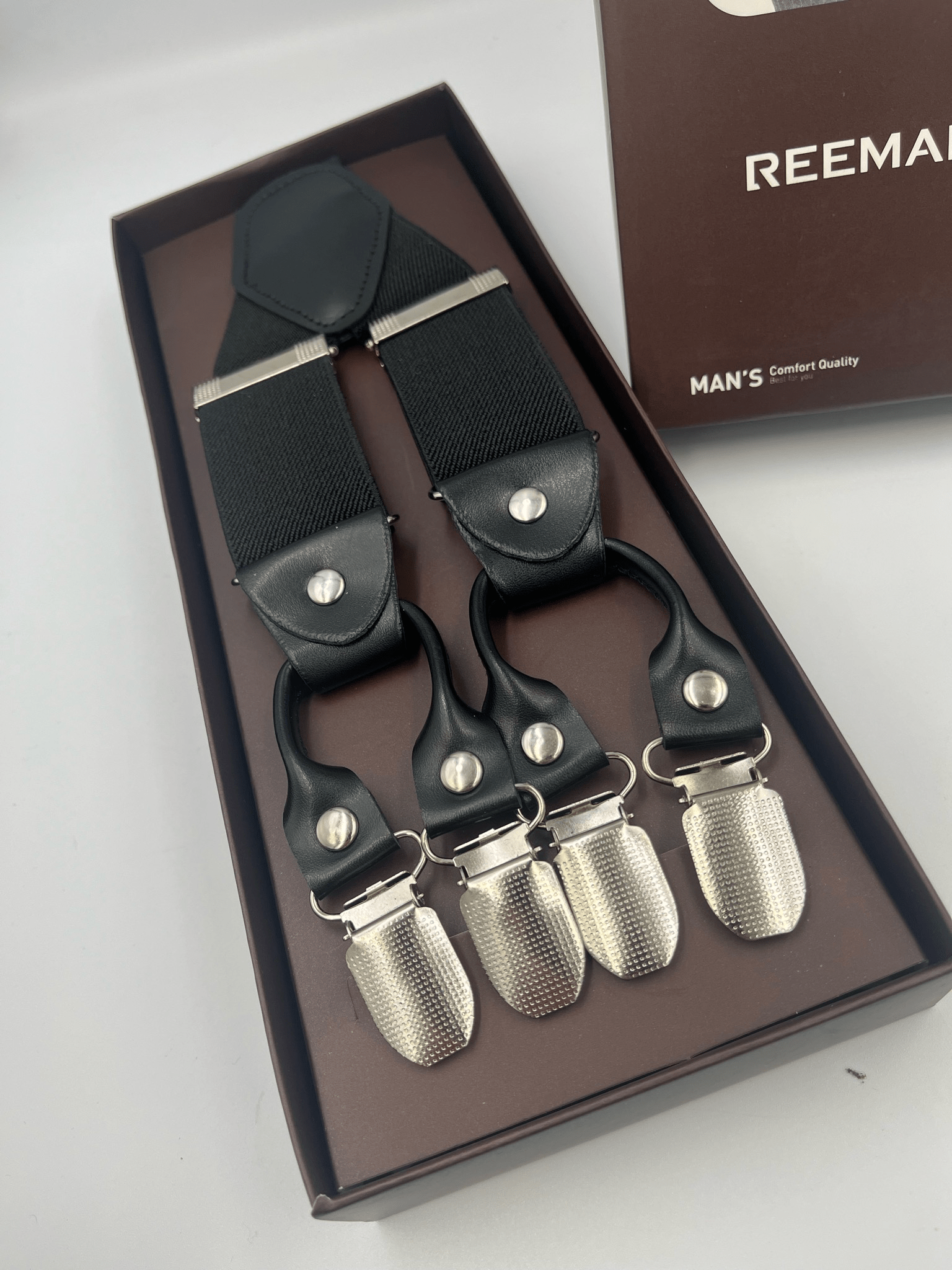 Mens Black Classical Suspenders ( Heavy Duty) - Steampunkgearsa