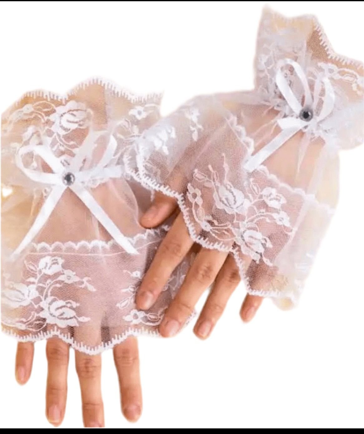Steampunk Gloves And Lace Cuffs - Steampunkgearsa