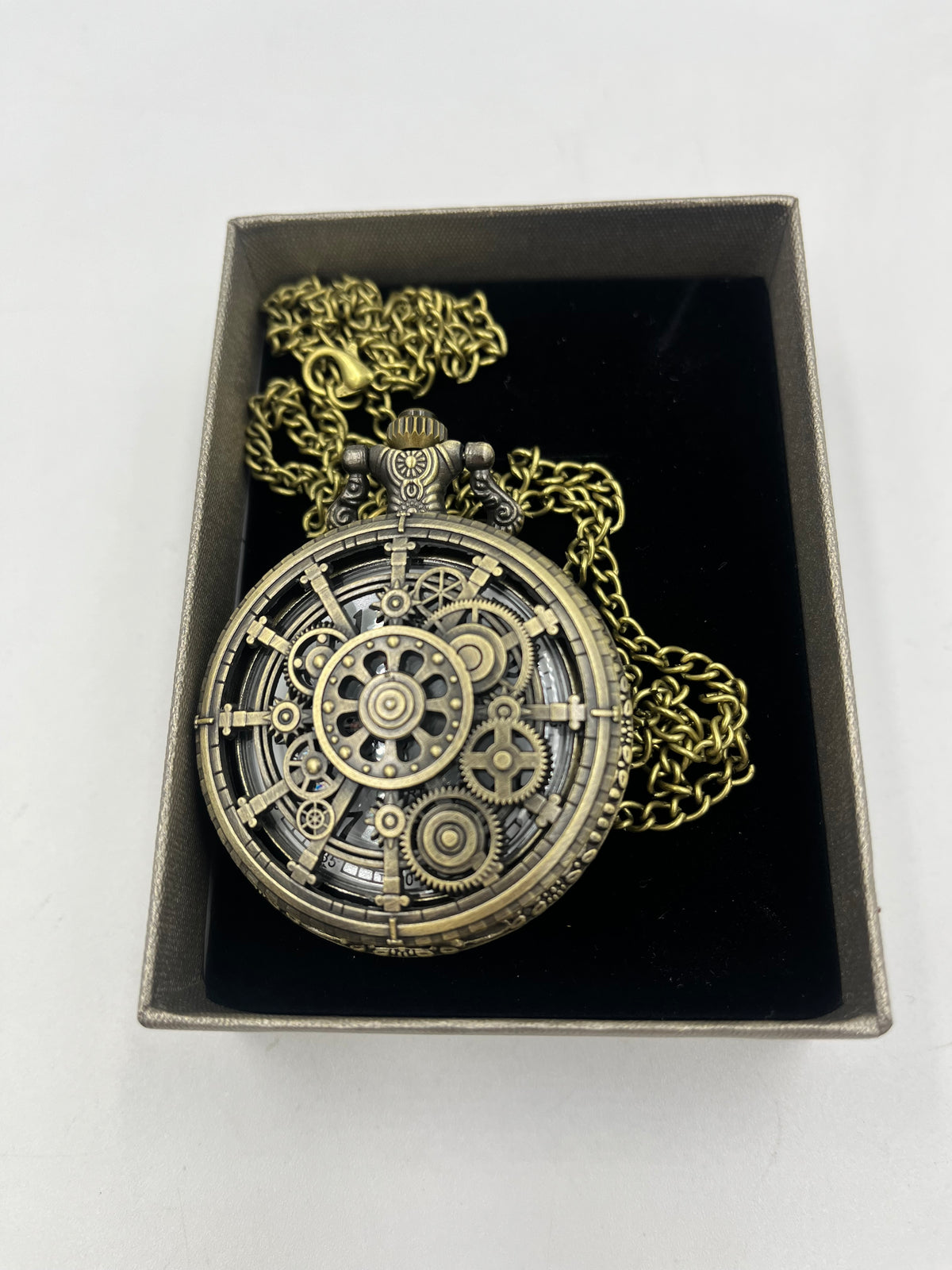 Premium Steampunk Bronze Quartz Pocket Watch