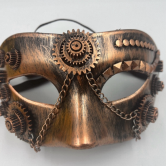 Steampunk Victorian Mask Copper Colour