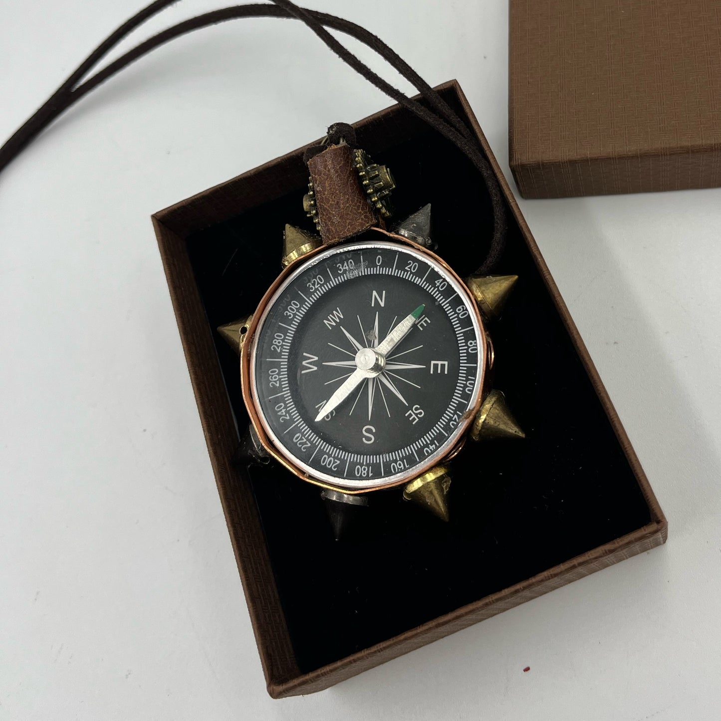Steampunk Cyberpunk Dystopian style compass