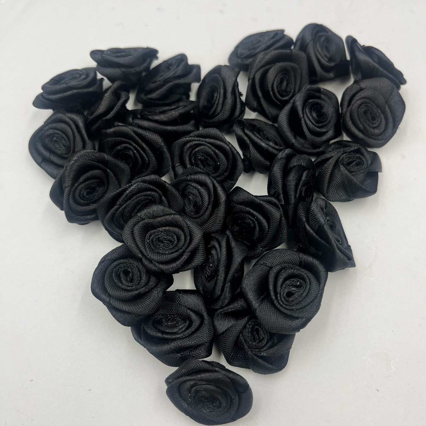 set of 30 mini black Victorian style rose for craft and decoration purposes