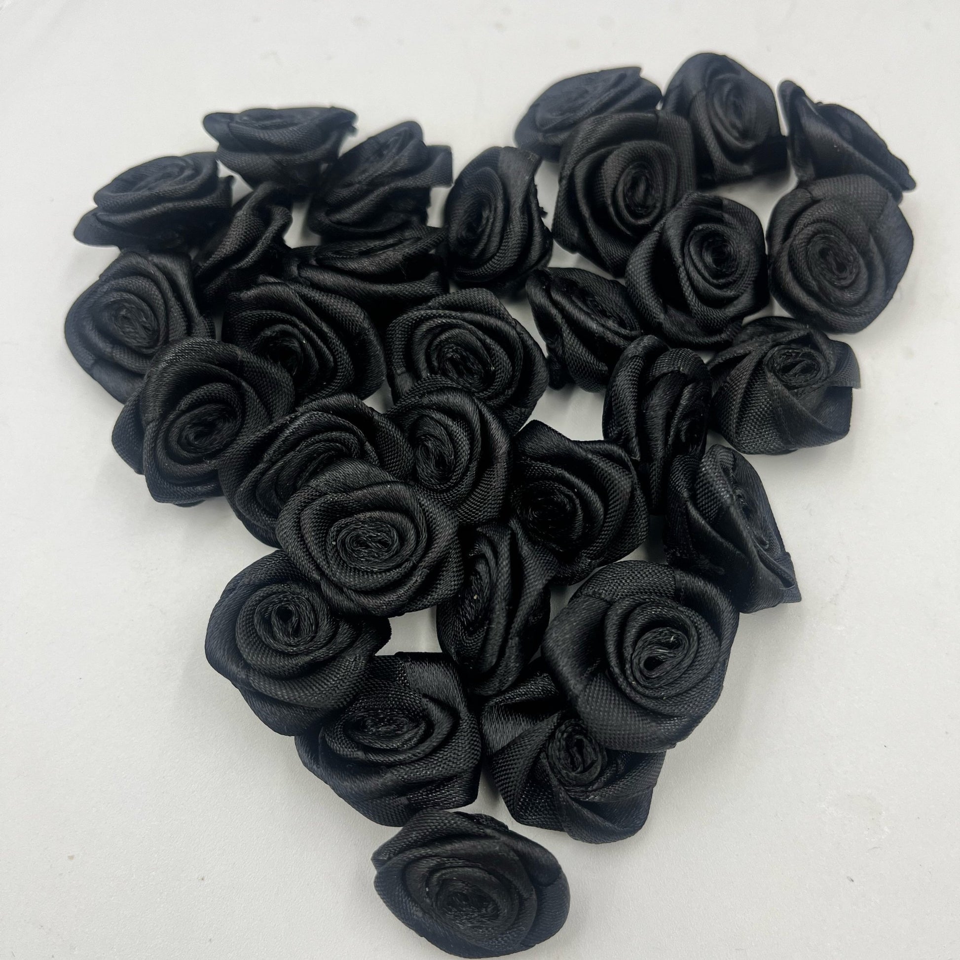 set of 30 mini black Victorian style rose for craft and decoration purposes