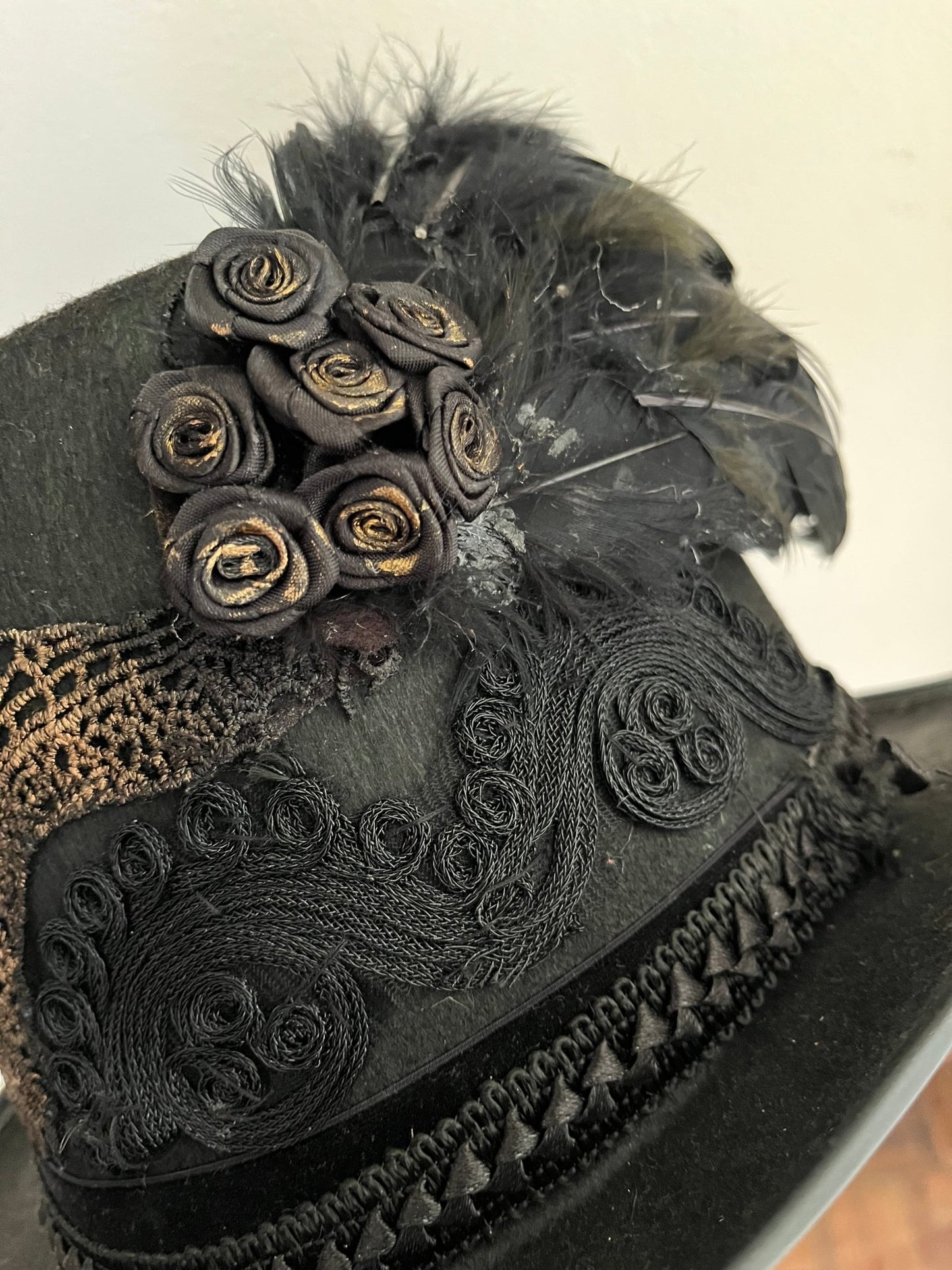 30 mini black satin roses for art and crafts