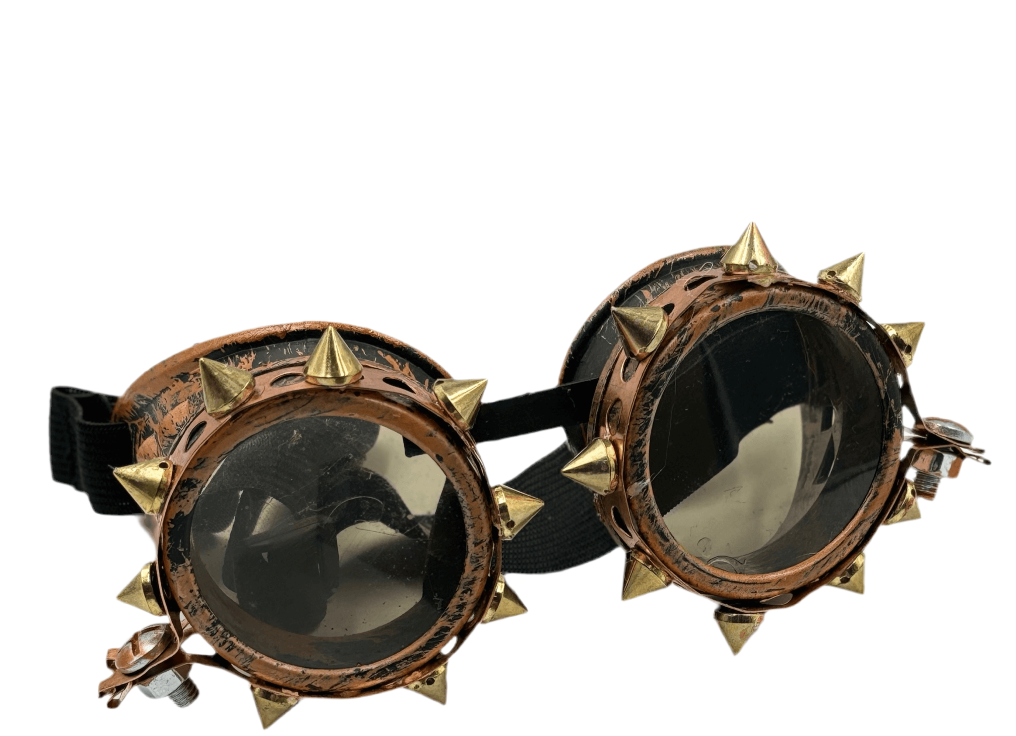 Steampunk goggles with copper And Metal Spikes