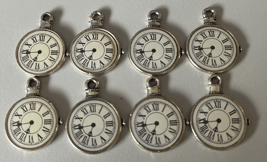 Set of 8 Units Small Watch Charms (8 Units Per Set) - Steampunkgearsa