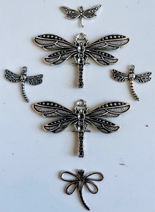 Dragonfly Pendant Craft & Jewellery Set 5pcs - Steampunkgearsa