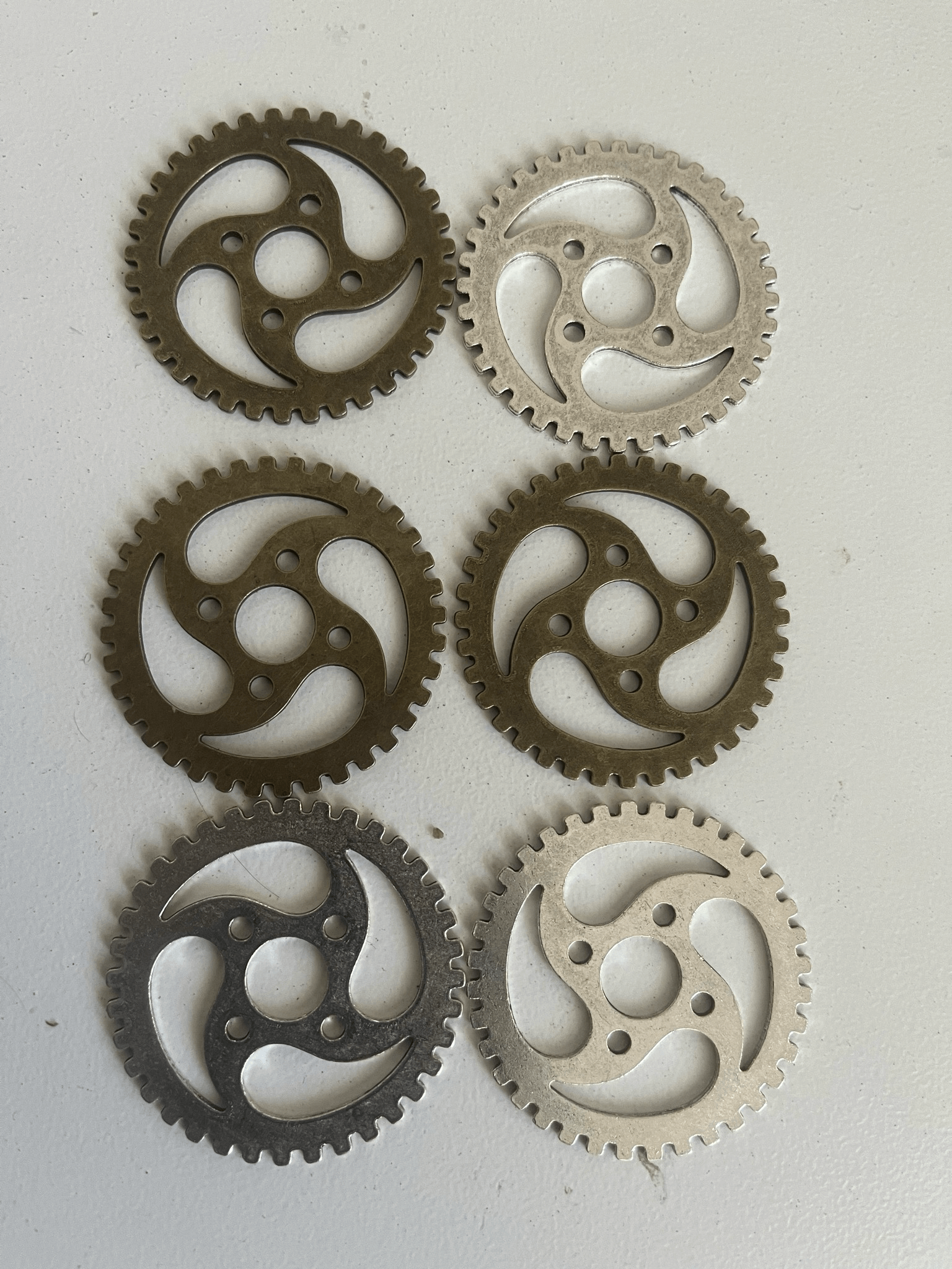 Set Of 6 Units, 40mm Steampunk Gears, XLarge - Steampunkgearsa