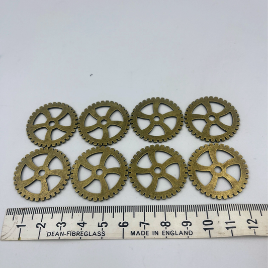 Metal Steampunk Craft Gears,30mm, Set Of 8. - Steampunkgearsa