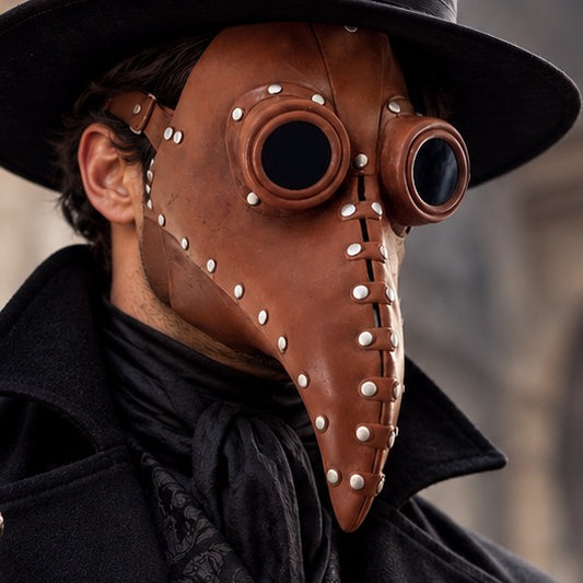 Brown Plague Doctor Mask, Latex