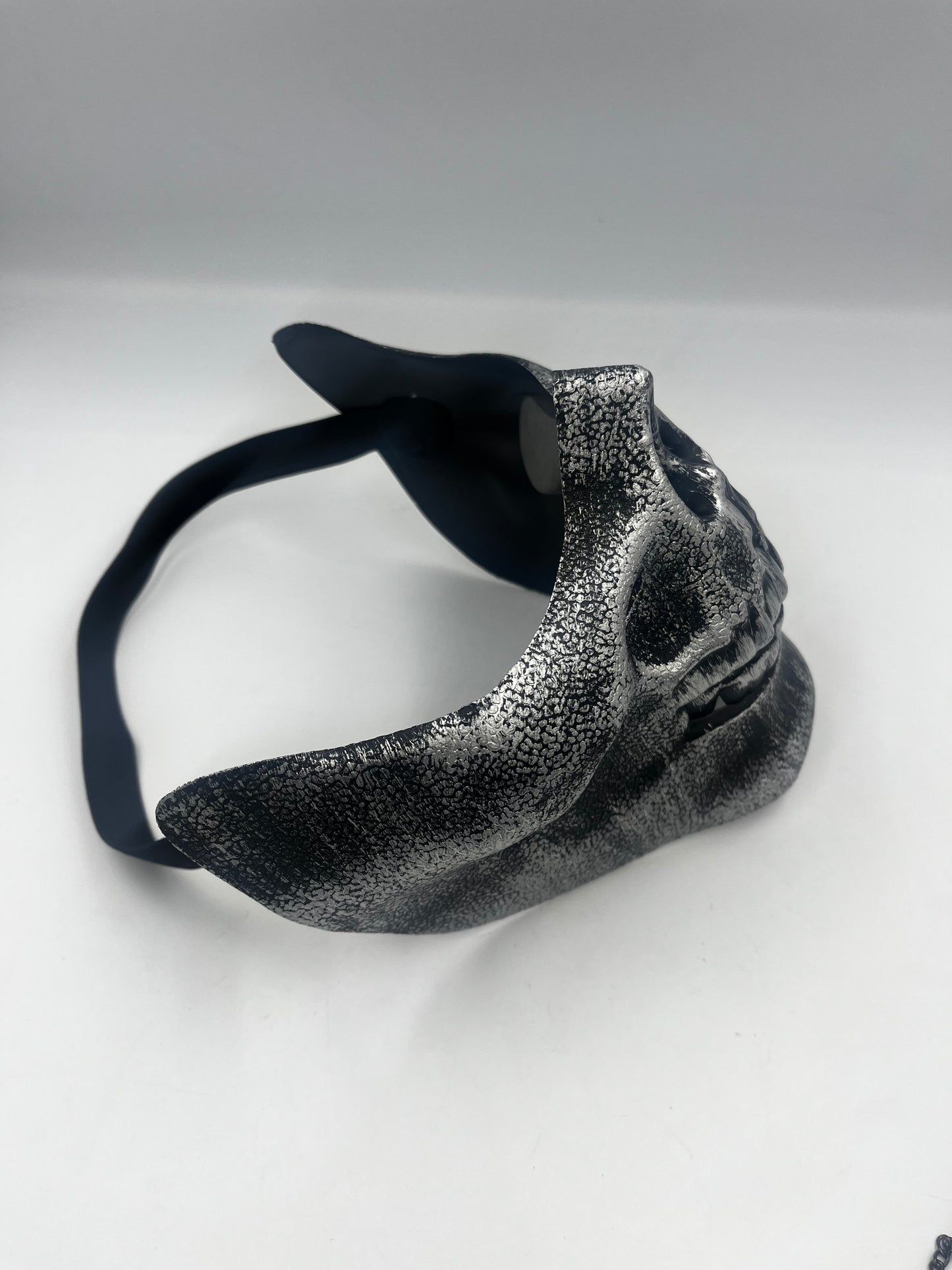 Steampunk Silver skeleton Half Face mask.