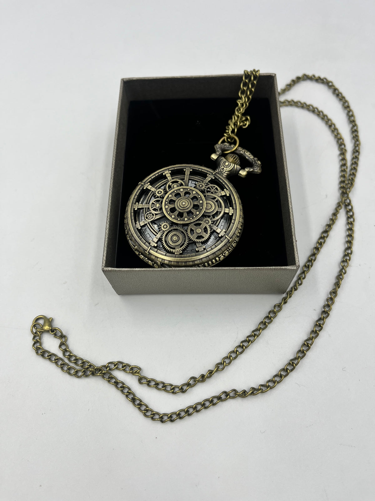 Premium Steampunk Bronze Quartz Pocket Watch