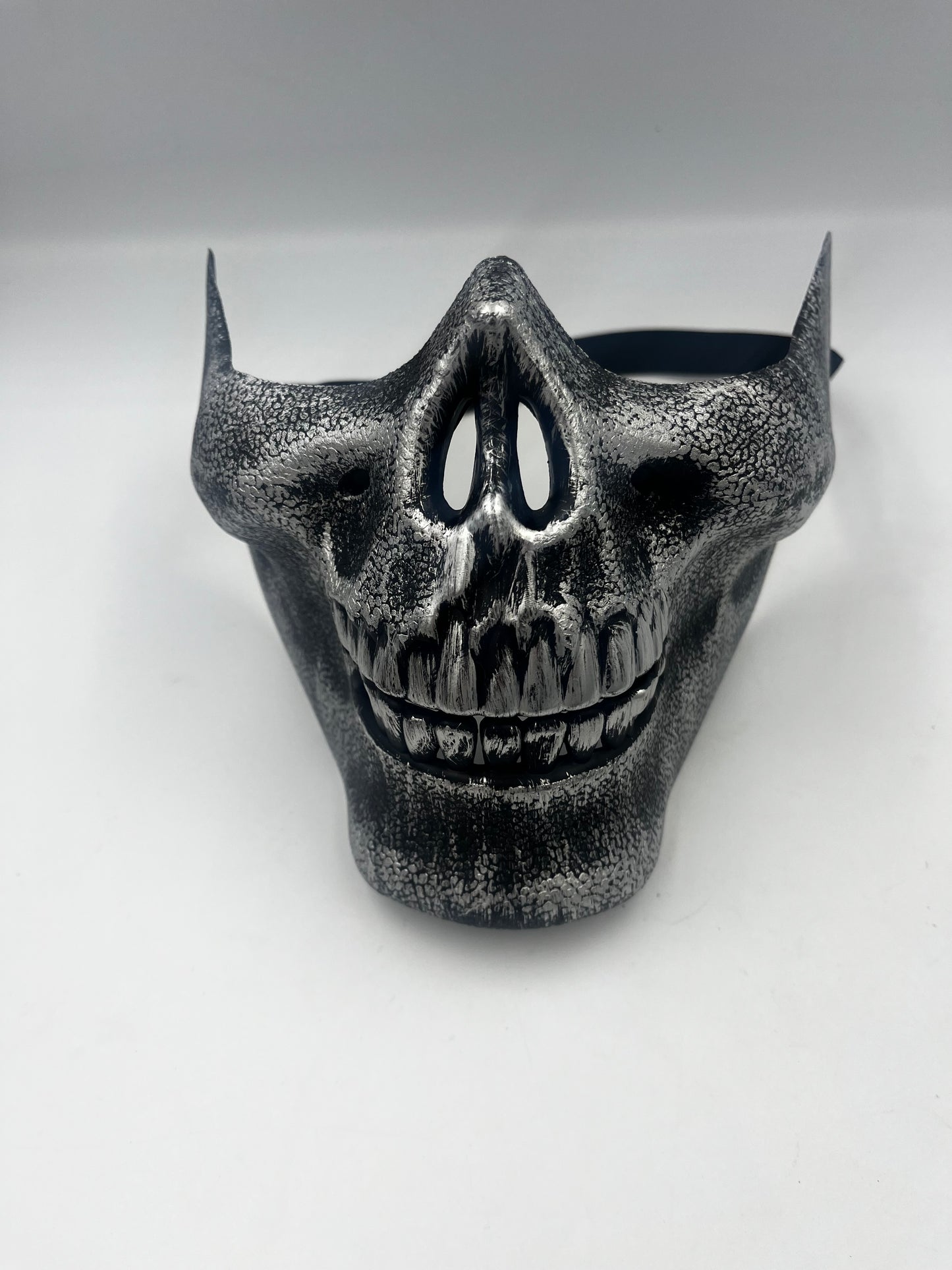 Steampunk Silver skeleton Half Face mask.