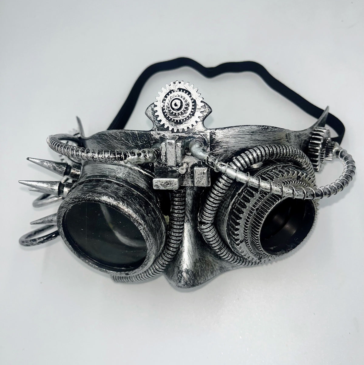 Unisex Futuristic Cyberpunk mask, silver