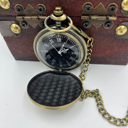 Bronze coloured quartz pocket watch-steampunkgearsa