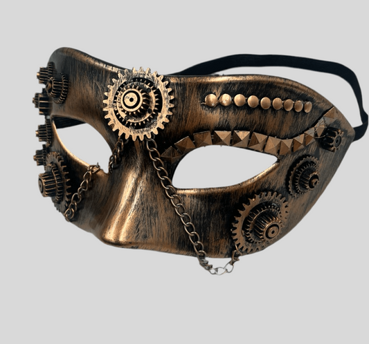 Steampunk Victorian Mask Copper Colour - Steampunkgearsa