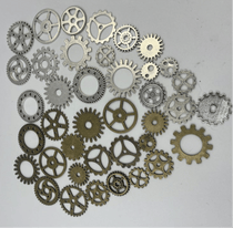 Assorted Metal Steampunk Gears, Mixed Bag silver/bronze - Steampunkgearsa