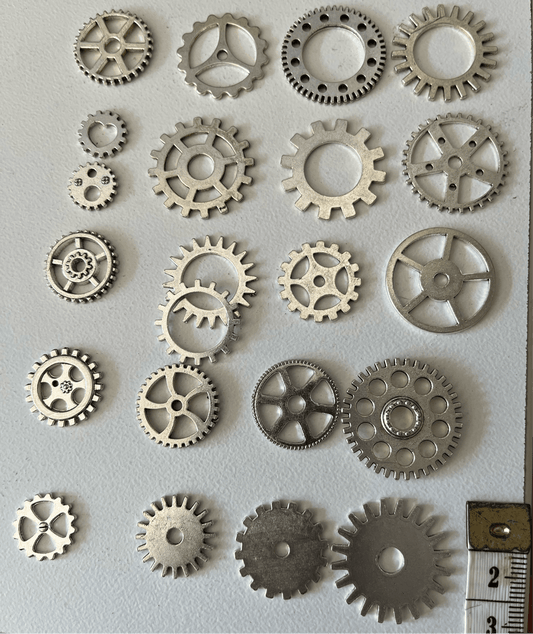 Assorted Silver Metal Steampunk Gears ( 40 Units Per Bag) - Steampunkgearsa