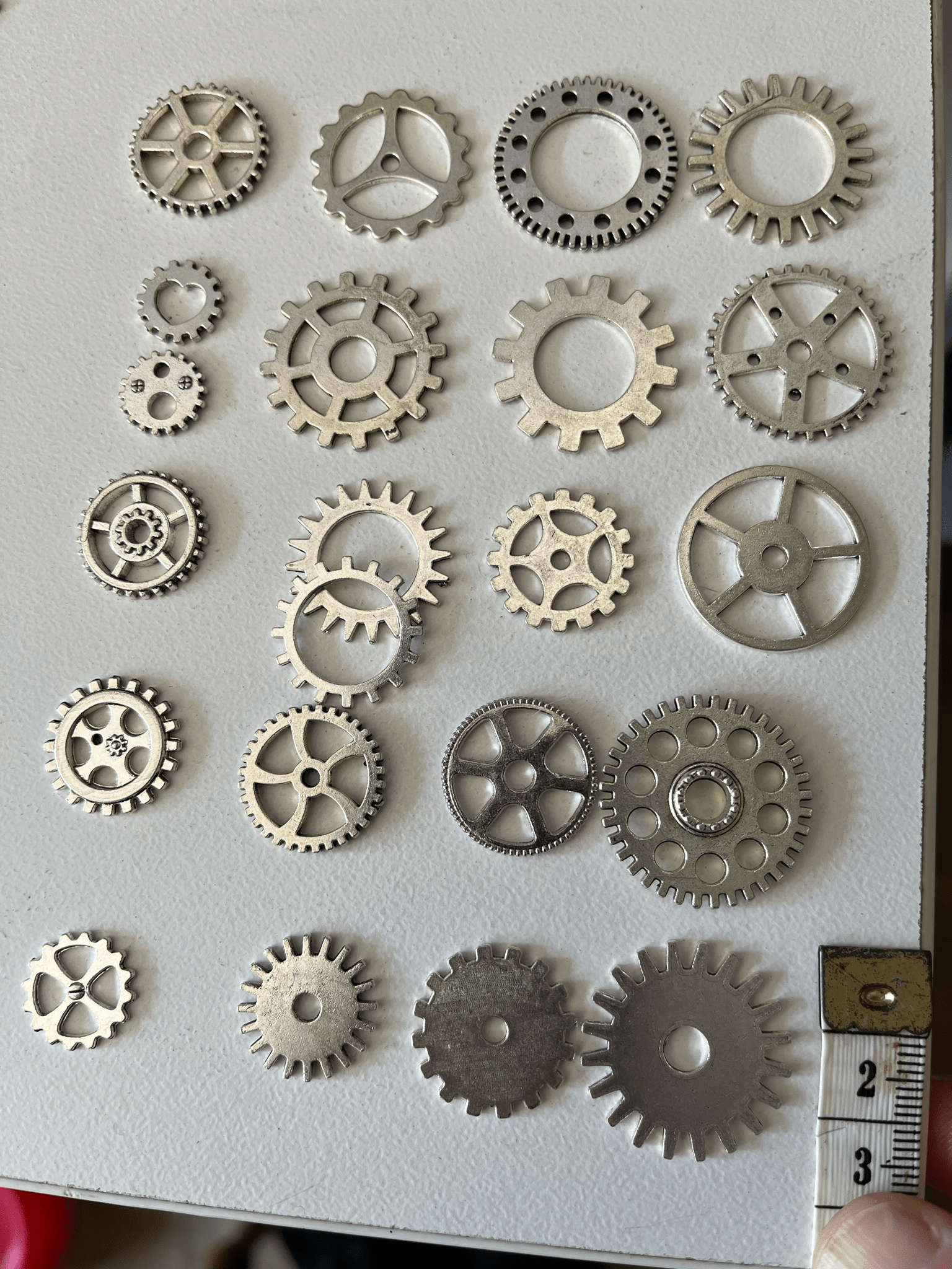 Assorted Silver Metal Steampunk Gears  - Steampunkgear