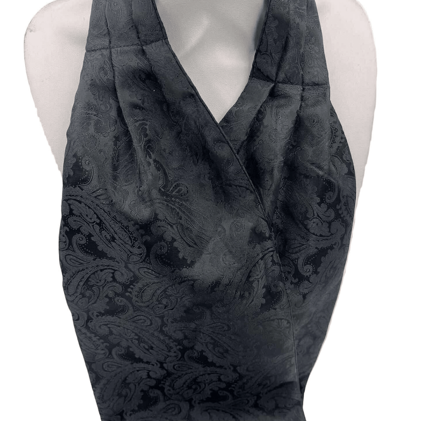 Premium Black Paisley cravat ascot tie-SteampunkgearSa