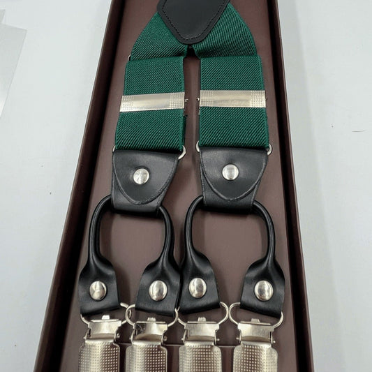 Bottle Green Heavy Duty suspenders For Men, Premium Classical Style