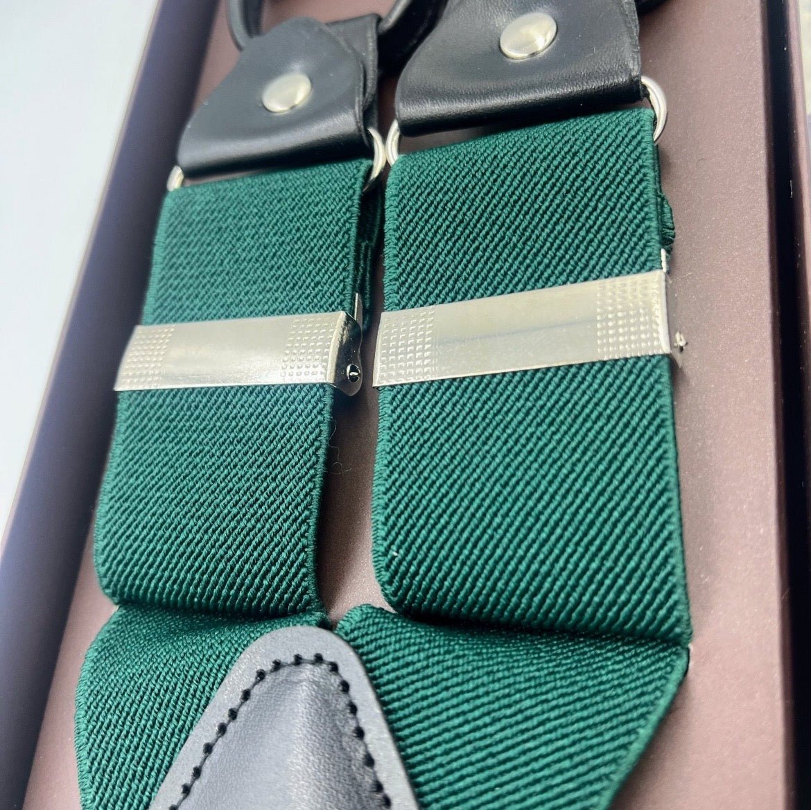 Bottle Green Heavy Duty suspenders For Men, Premium Classical Style