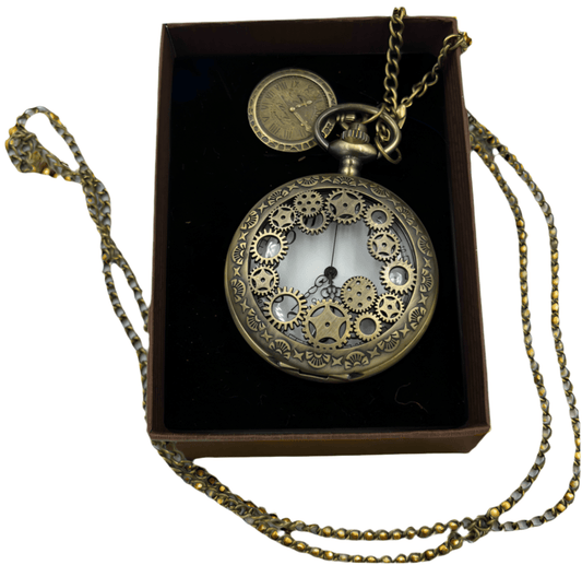 Bronze Gear Pocketwatch with Pendant - Steampunkgearsa