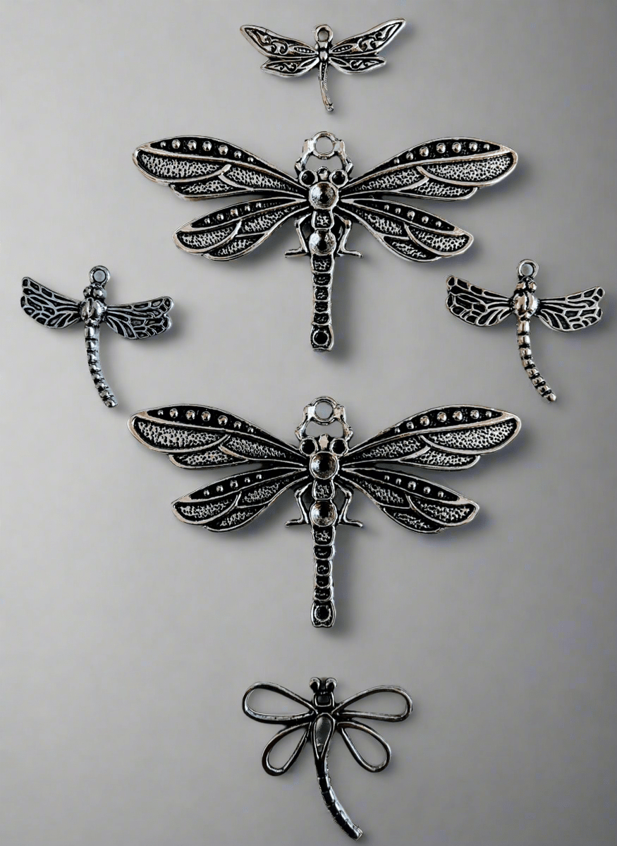 Dragonfly Pendant Craft & Jewellery Set 5pcs - Steampunkgearsa